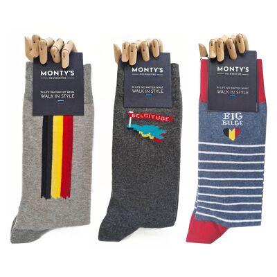 Caja de regalo para calcetines de hombre - Belgium Love