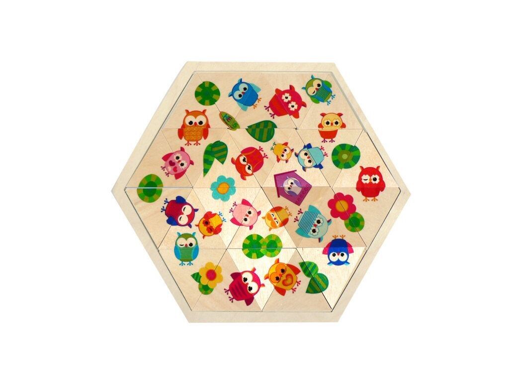 Gioco di posa del gufo, 34 pezzi