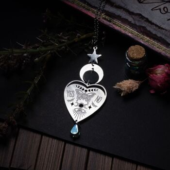 collier pendentif ouija en acier inoxydable 3