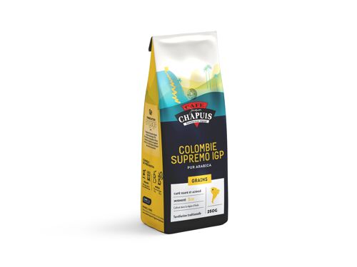 CAFES CHAPUIS COLOMBIE IGP SUPREMO PUR Arabica grains