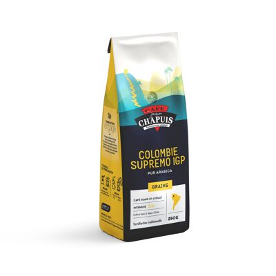 CAFES CHAPUIS COLOMBIE IGP SUPREMO PUR Arabica grains