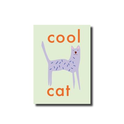 Postkarte Coole Katze