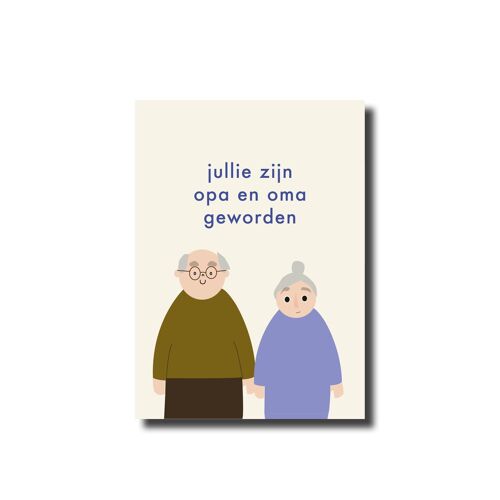 Postcard Opa en oma