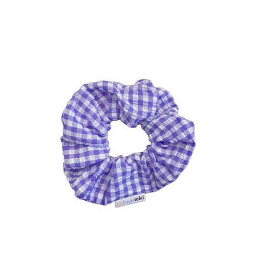 Scrunchie geblokt lila