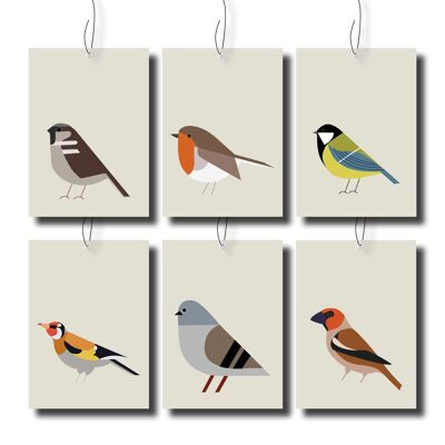 Gift tags birds gift labels DIY