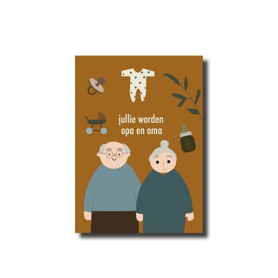 Postkarte: Du wirst Großeltern