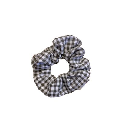 Scrunchie checked dark green