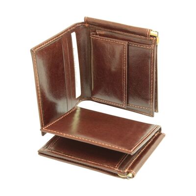 Genuine leather wallet. Brown