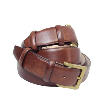 Ceinture en cuir hauteur 40 mm - marron 3