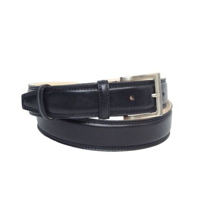 Leather belt 40 mm high - black 5141