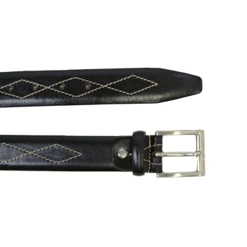 Ceinture cuir hauteur 35 mm - noir 5144 3