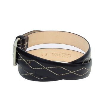 Ceinture cuir hauteur 35 mm - noir 5144 6