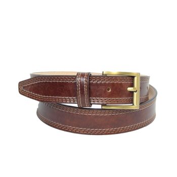 Ceinture cuir hauteur 35 mm - marron 5145 1