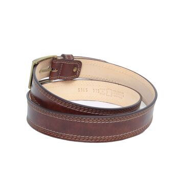 Ceinture cuir hauteur 35 mm - marron 5145 6