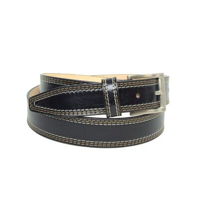 35 mm high leather belt - black 5145