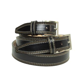 Ceinture cuir hauteur 35 mm - noir 5145 4