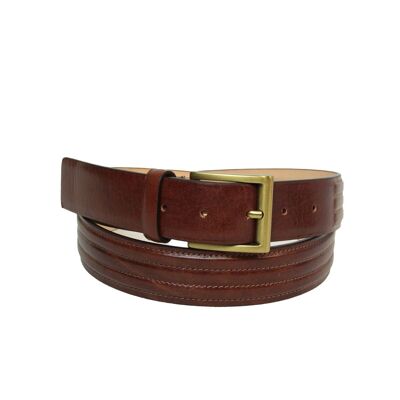 Ceinture cuir hauteur 35 mm - marron 5146