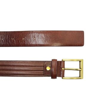 Ceinture cuir hauteur 35 mm - marron 5146 3