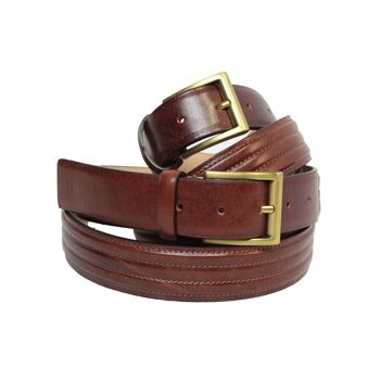 Ceinture cuir hauteur 35 mm - marron 5146 4