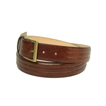 Ceinture cuir hauteur 35 mm - marron 5146 6