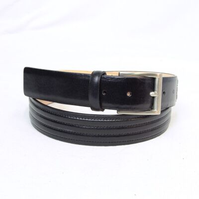 35 mm high leather belt - black 5146