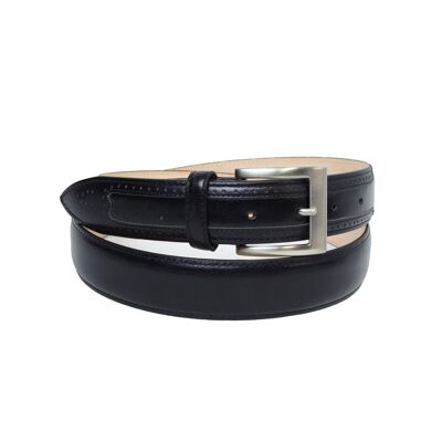 Ceinture cuir hauteur 35 mm - noir 5148