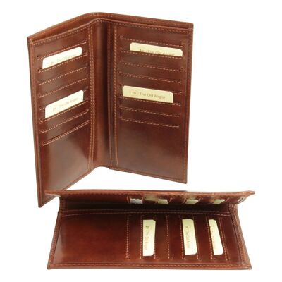 Wallet with 2 compartments. Brown