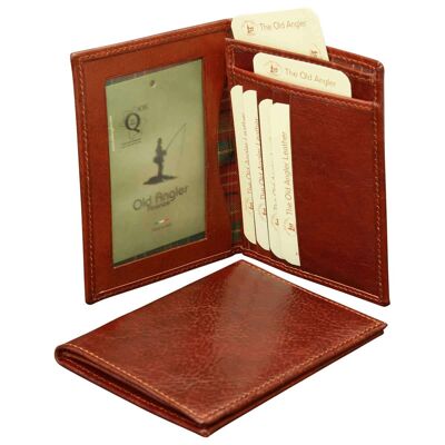 Leather document holder. Brown with RFID