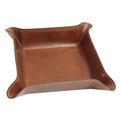 Leather pocket emptier. Brown