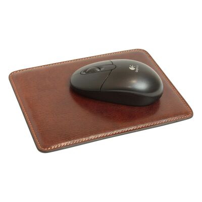 Leather mouse pad. Brown