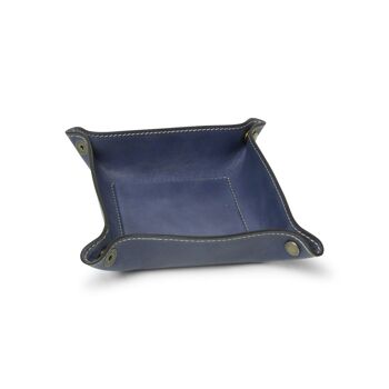 Vide poche cuir - cobalt 1