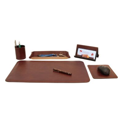 Leather desk set