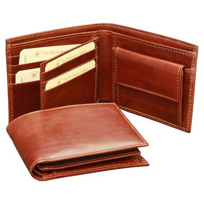 Cowhide wallet. Brown with RFID