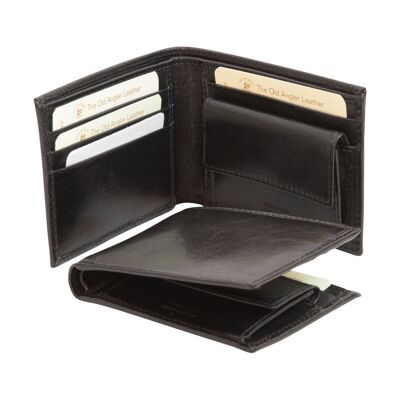 Leather Wallet with RFID - Black