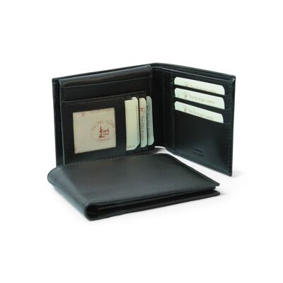 RFID Shielding Leather Wallet - Black
