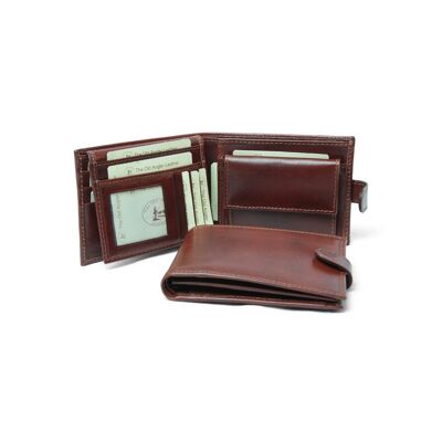 Leather Wallet - Brown with RFID