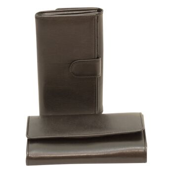 Portefeuille femme en cuir - noir avec RFID 3