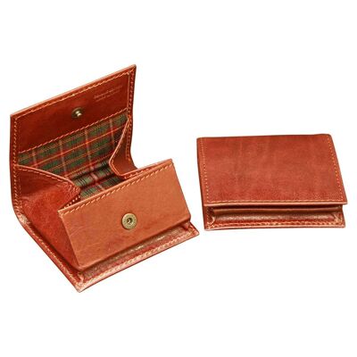 Leather coin holder. Brown