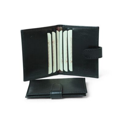 Black snap lock wallet - with RFID
