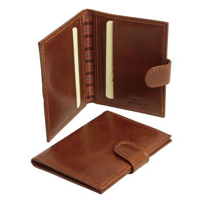 Wallet with clip closure. Brown with RFID