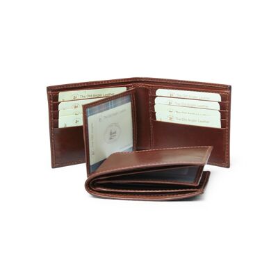 Brown leather wallet with RFID