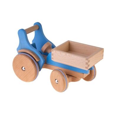 Wooden tractor - Fridolin (light blue)