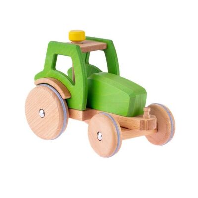 Tractor de madera - Korbiniano (verde)