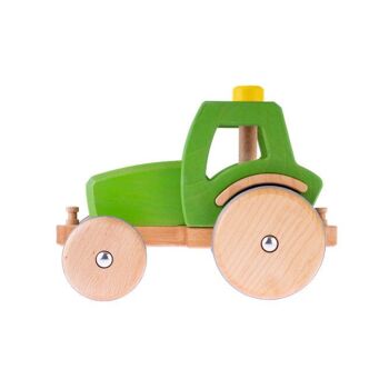 Tracteur en bois - Korbinian (vert) 3