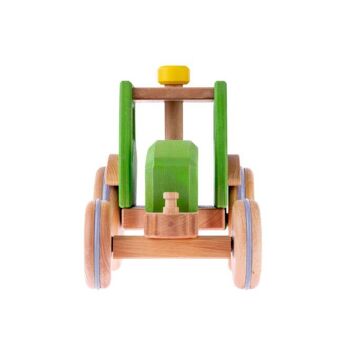 Tracteur en bois - Korbinian (vert) 4