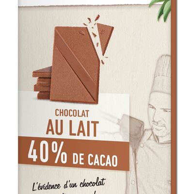 TABLETTE DE CHOCOLAT AU LAIT  40% DE CACAO