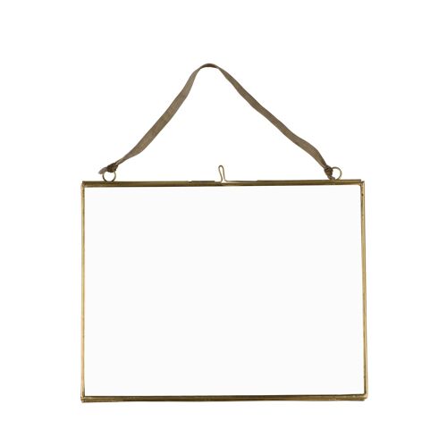 Landscape hanging brass frame 20x15cm