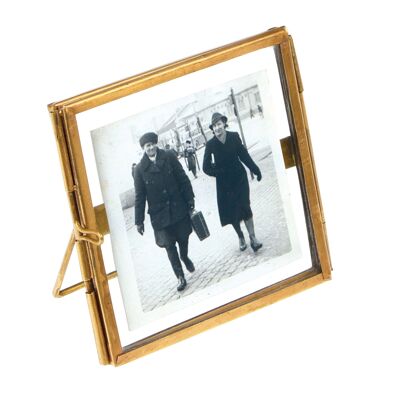 Standing brass frame 8x8cm