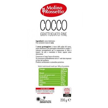 Farine de noix de coco - sans gluten - par Molino Rossetto - 200 gr 2