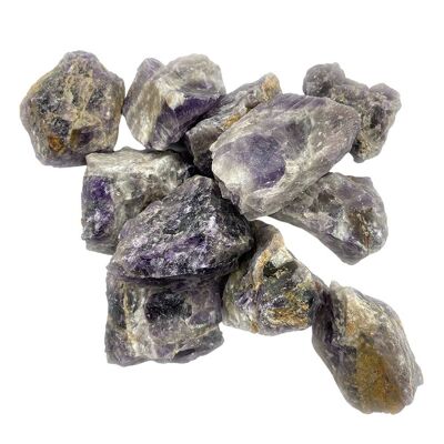 Rohkristalle im Rohschliff, 1 kg, Amethyst